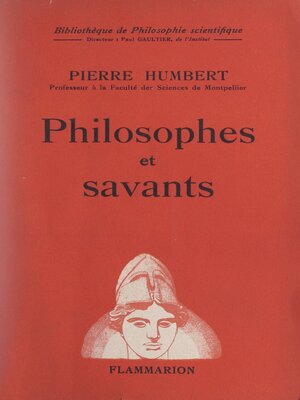 cover image of Philosophes et savants